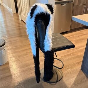 Panda hat, scarf, all in one